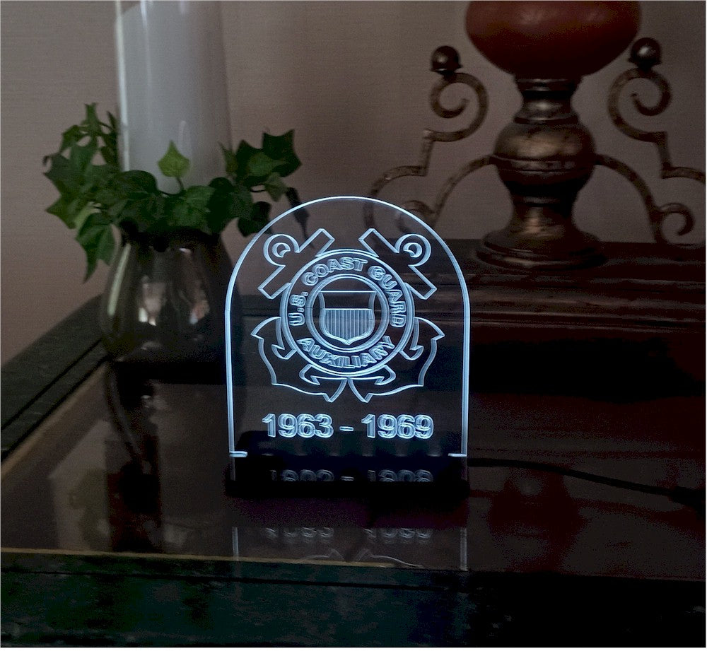 Custom Engraved LED Nightlight U.S. Coast Guard Auxiliary