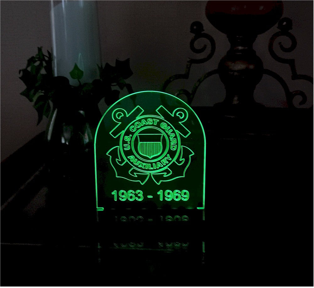 Custom Engraved LED Nightlight U.S. Coast Guard Auxiliary