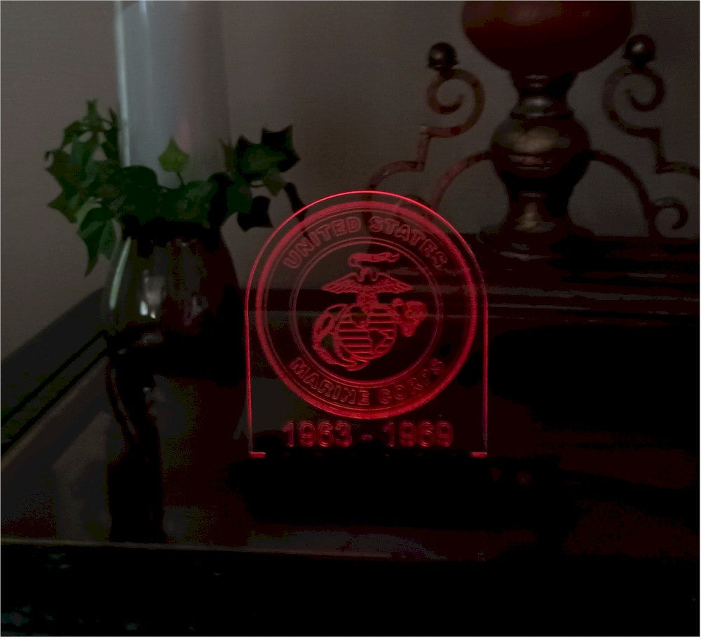 Custom Engraved LED Nightlight U.S. Marine Corps