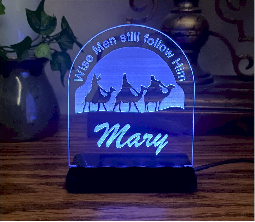 Custom Engraved LED Nightlight Wise Men still follow Him