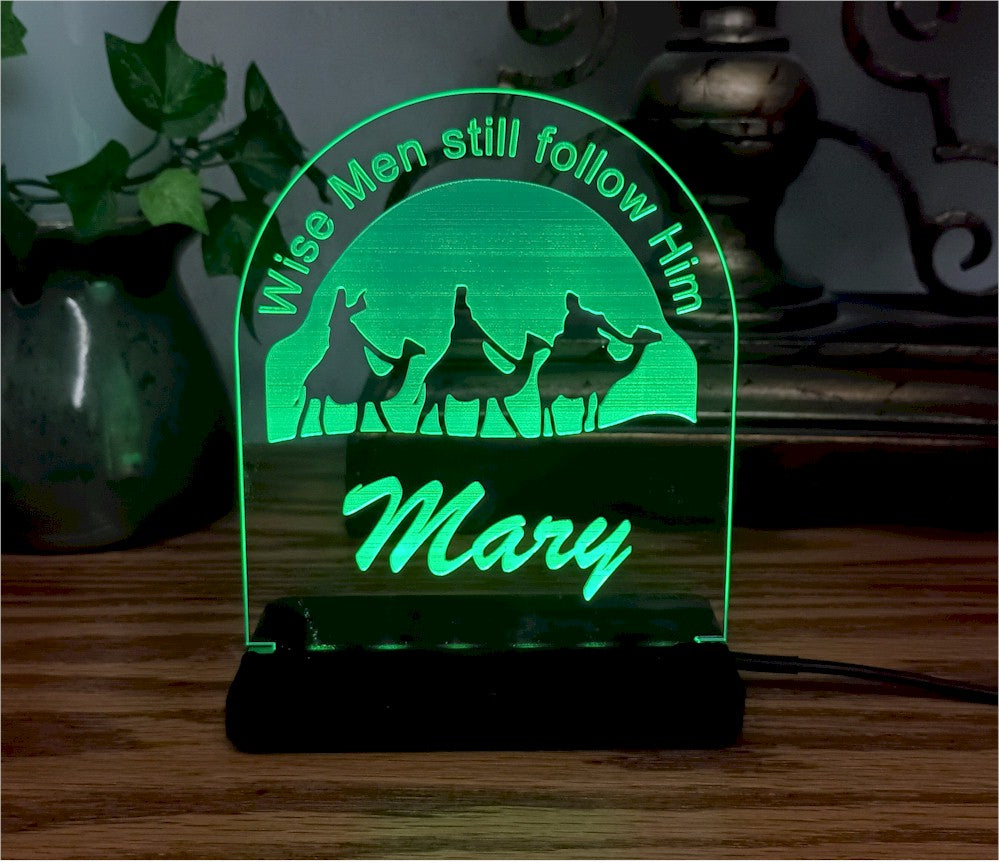 Custom Engraved LED Nightlight Wise Men still follow Him