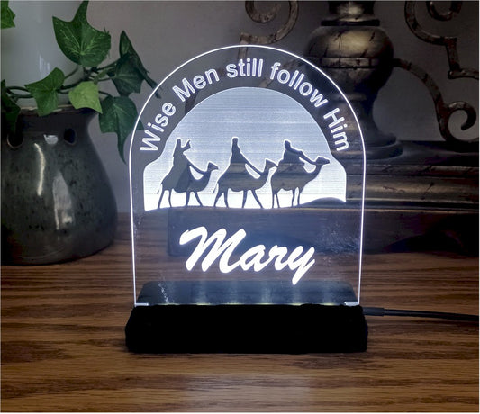 Custom Engraved LED Nightlight Wise Men still follow Him